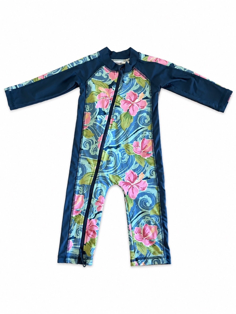 Caden Lane Long-Sleeve Rash Guard Swimsuit UPF 50